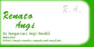renato angi business card