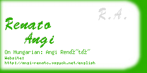 renato angi business card